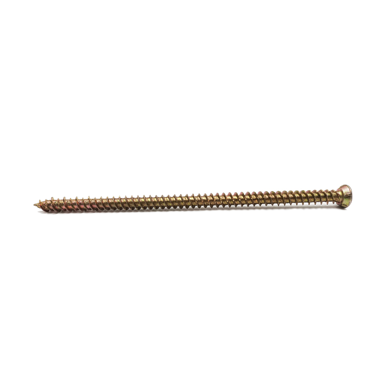 Torx kleine zelftappende schroef met platte kop geel verzinkt
